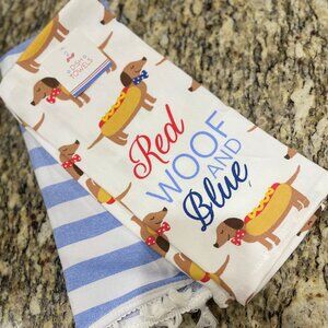 Set of two Dachshund Tea Towels (New)